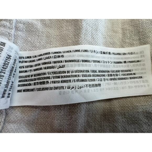 "HOLLISTER" Womens Button Up Linen Blend Top SZ S Cottagecore Praire Farm Core - Picture 5 of 9